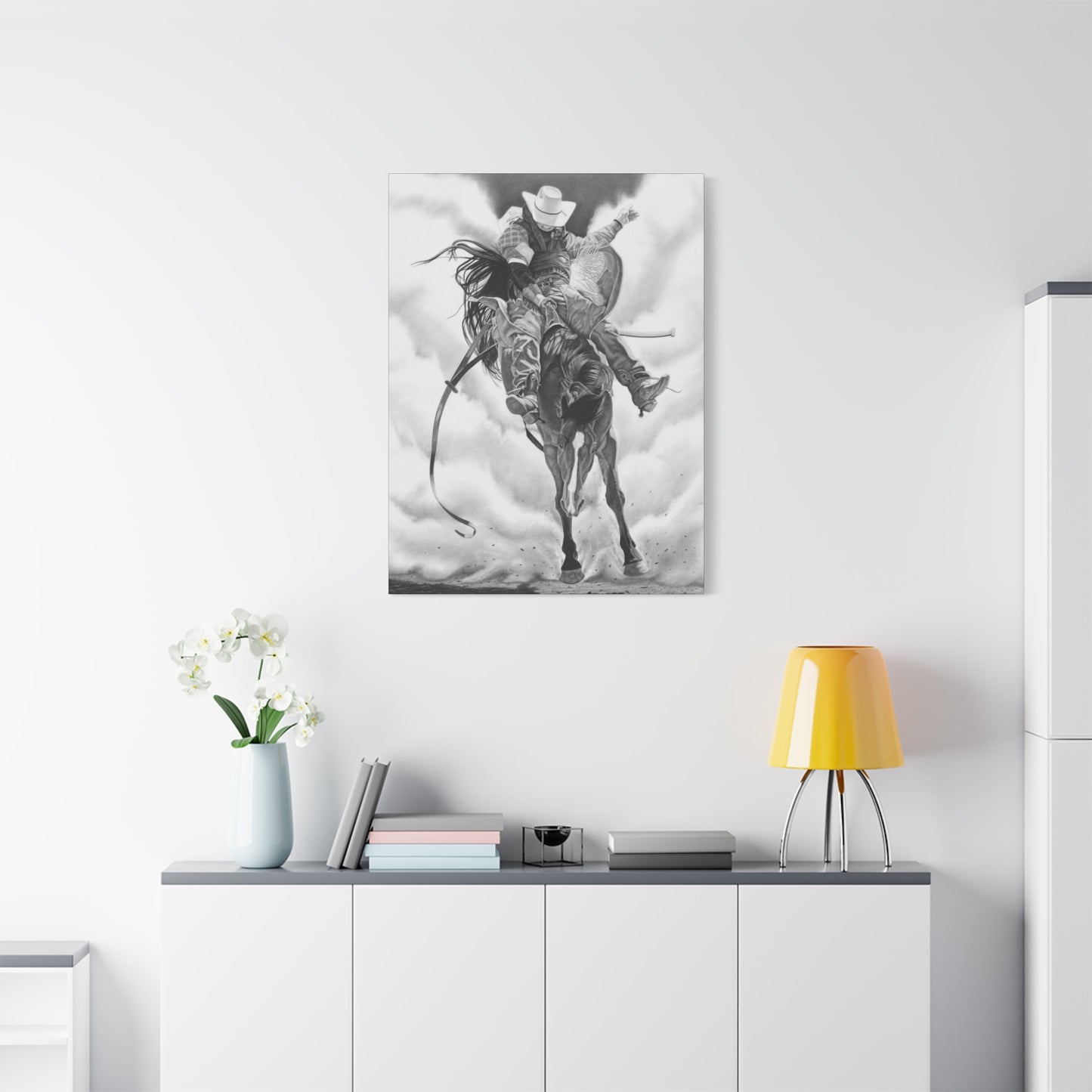 Art on canvas, western style, farmhouse