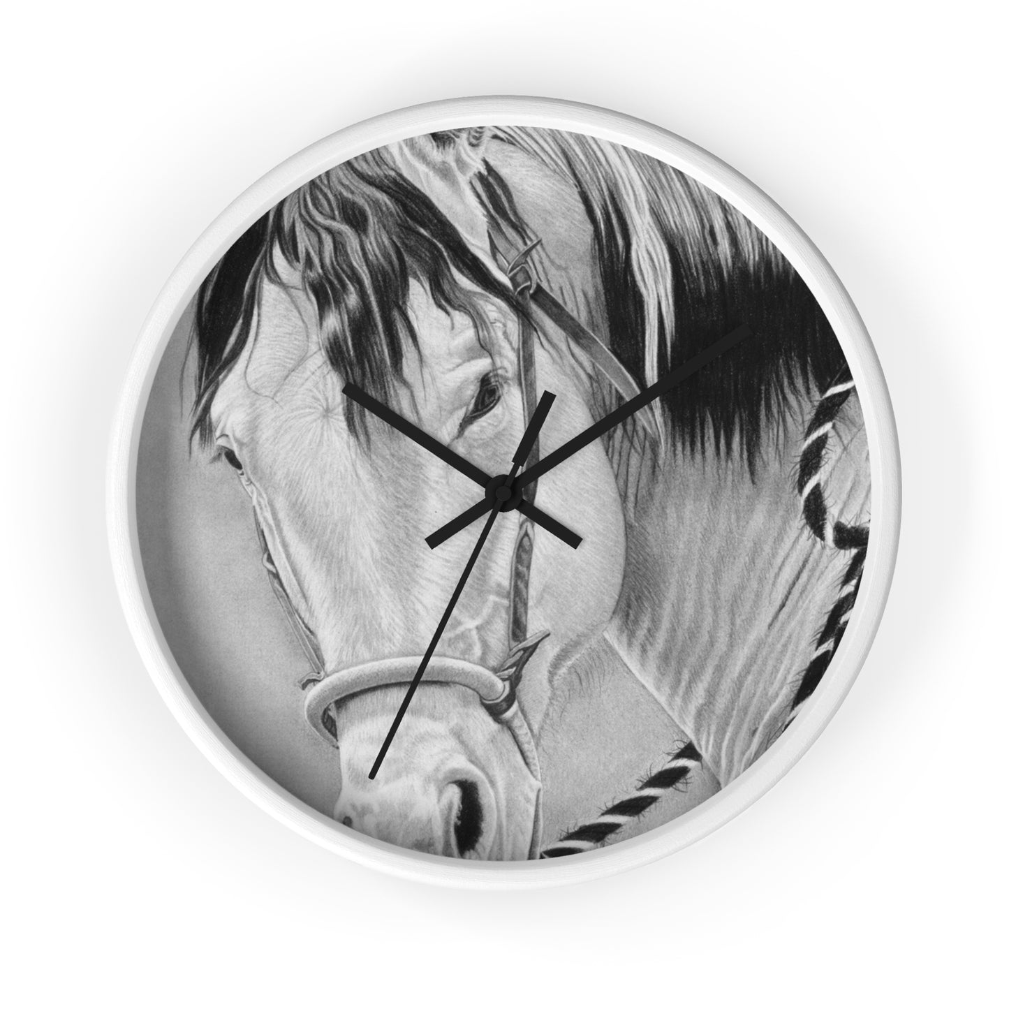 Wall Clock - Vintage Farmhouse Decor, Western Theme Timepiece, Country Home Accent, Horse Lover Gift, Unique Wall Art