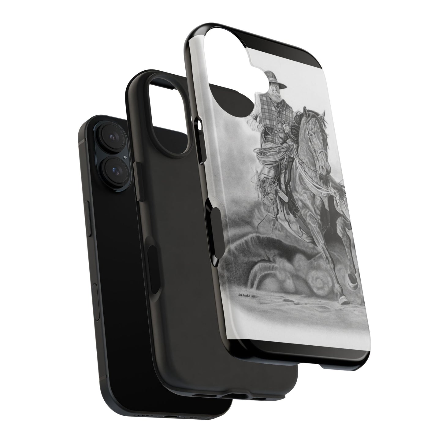Phone Cases, Cowboy Design, Tough Protection, Gift for Him, Ranch Decor, Durable Style