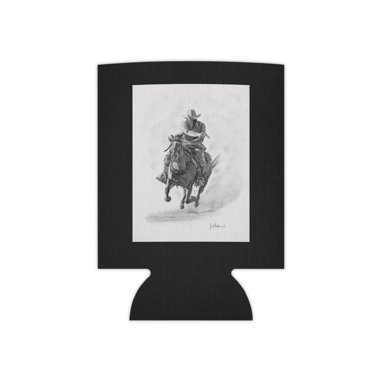 " Bandit " Rustic Cowboy Can Cooler, Western Beverage Sleeve, Outdoor Party Gear, Country-Themed Drink Holder, Ideal for BBQs & Tailgates