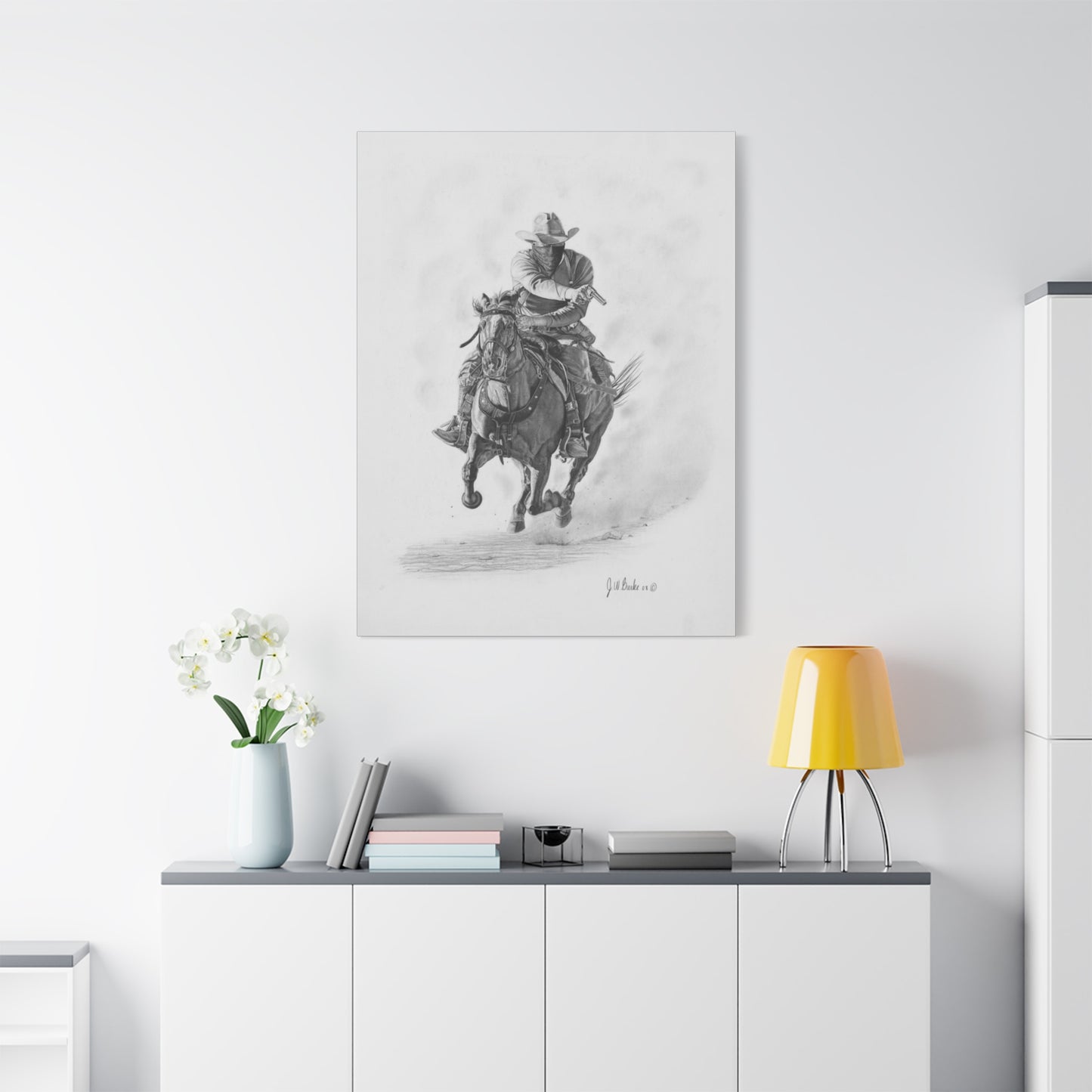 "Bandit " Western art on canvas
