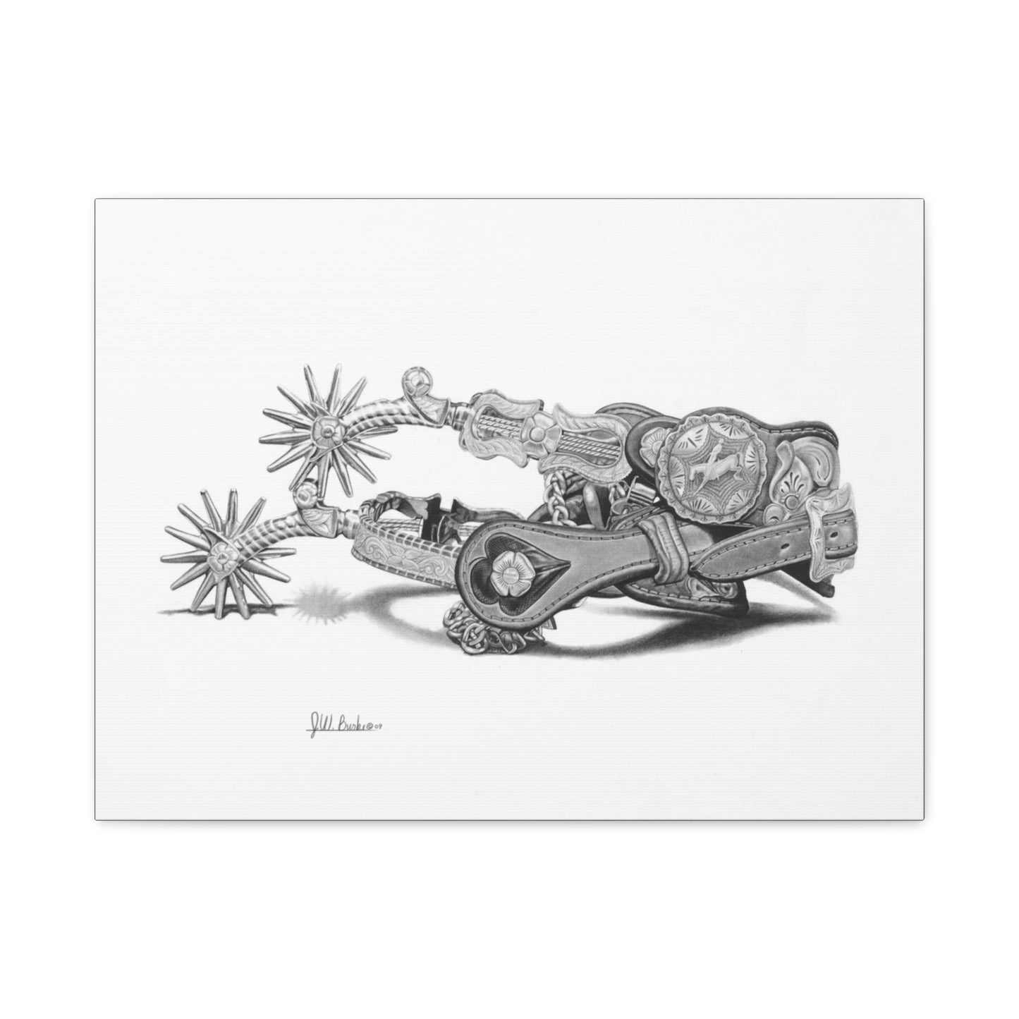 "Spurs " western art on canvas