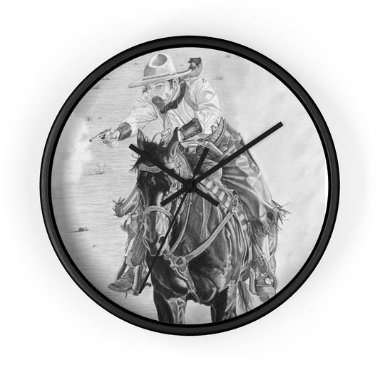 Wild Bill Rides Again Cowboy Wall Clock - Vintage Farmhouse Decor, Western Theme Timepiece, Country Home Accent, Horse Lover Gift, Unique Wall Art