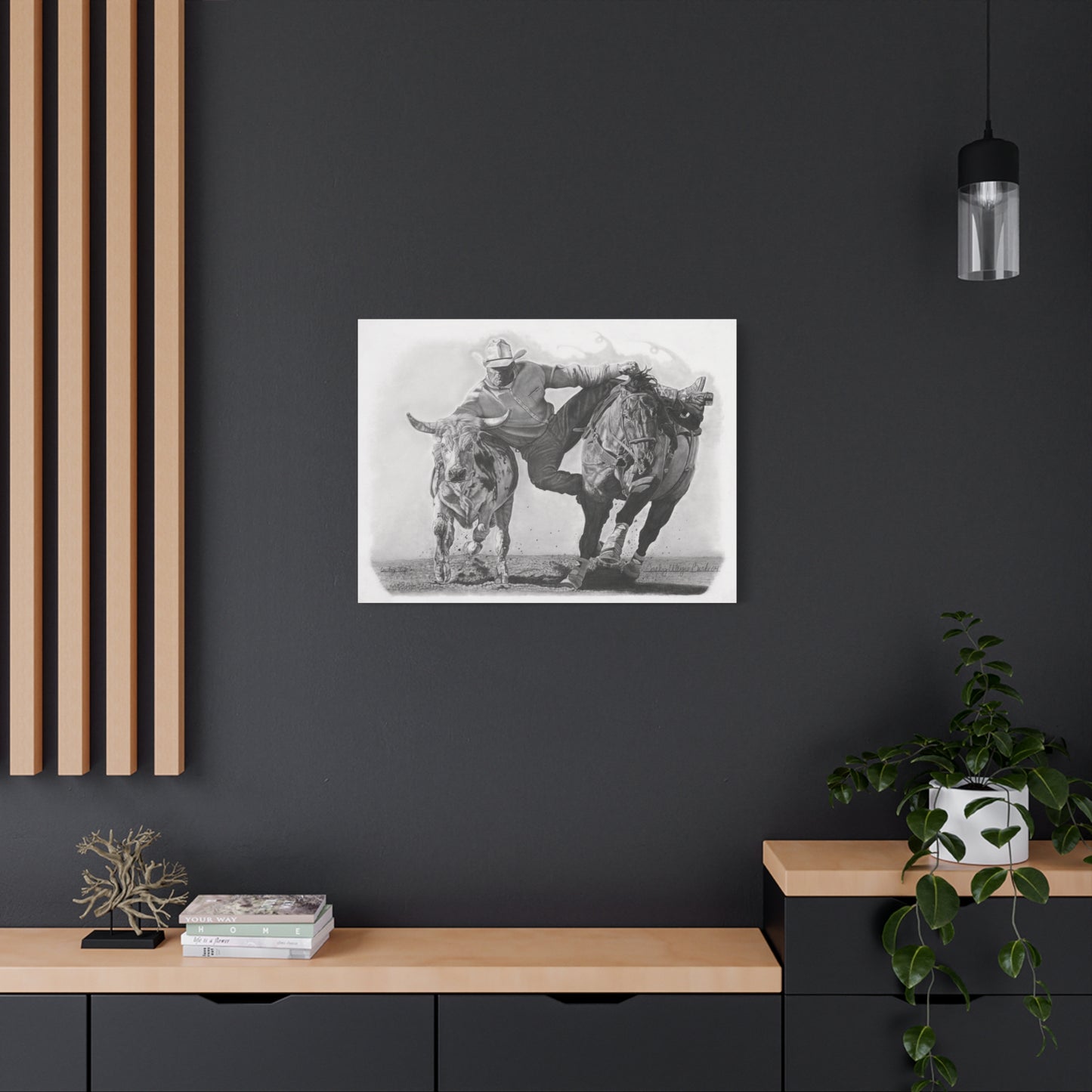 western art on canvas, home decor, farmhouse