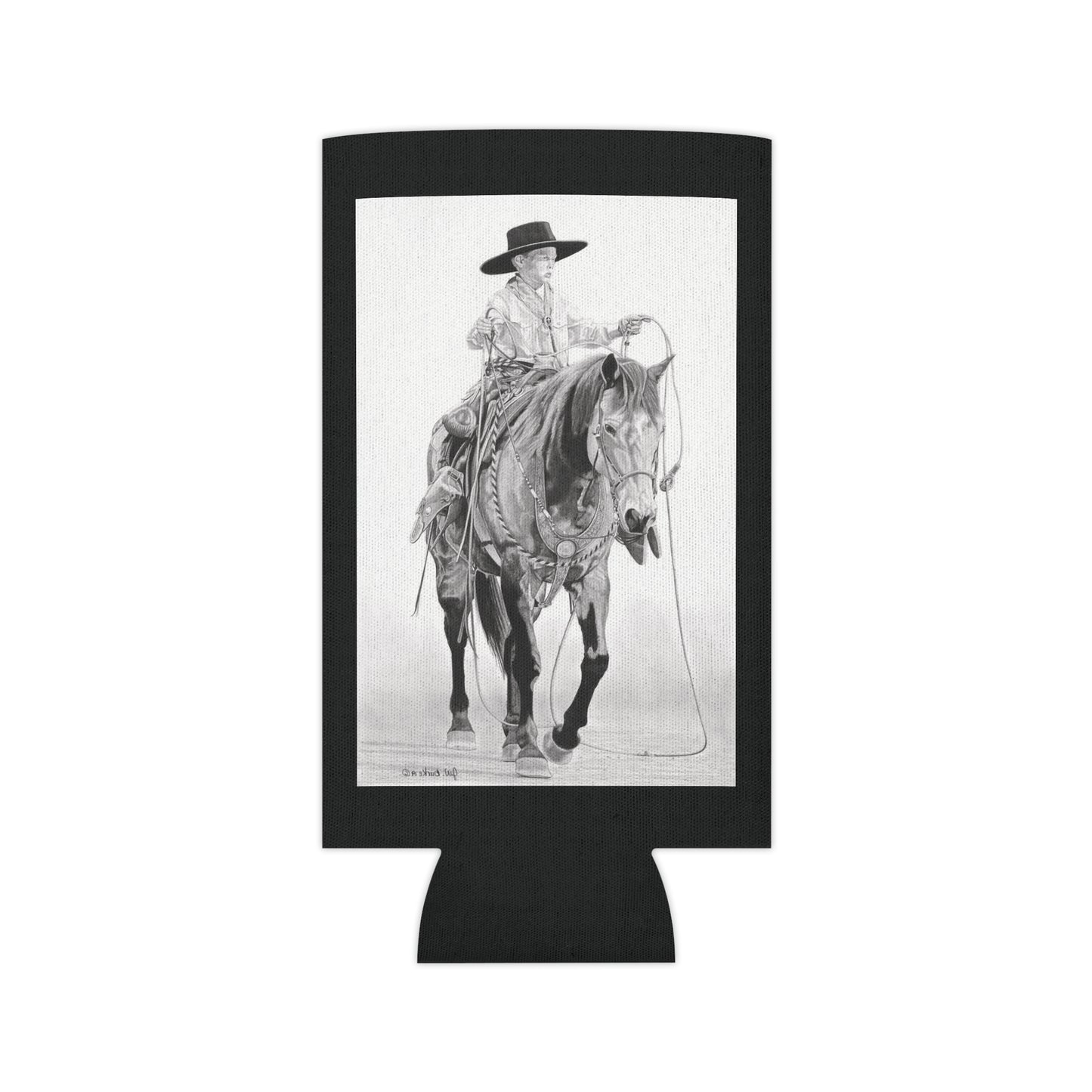'Young Cowboy'  Rustic Cowboy Can Cooler, Western Beverage Sleeve, Outdoor Party Gear, Country-Themed Drink Holder, Ideal for BBQs & Tailgates