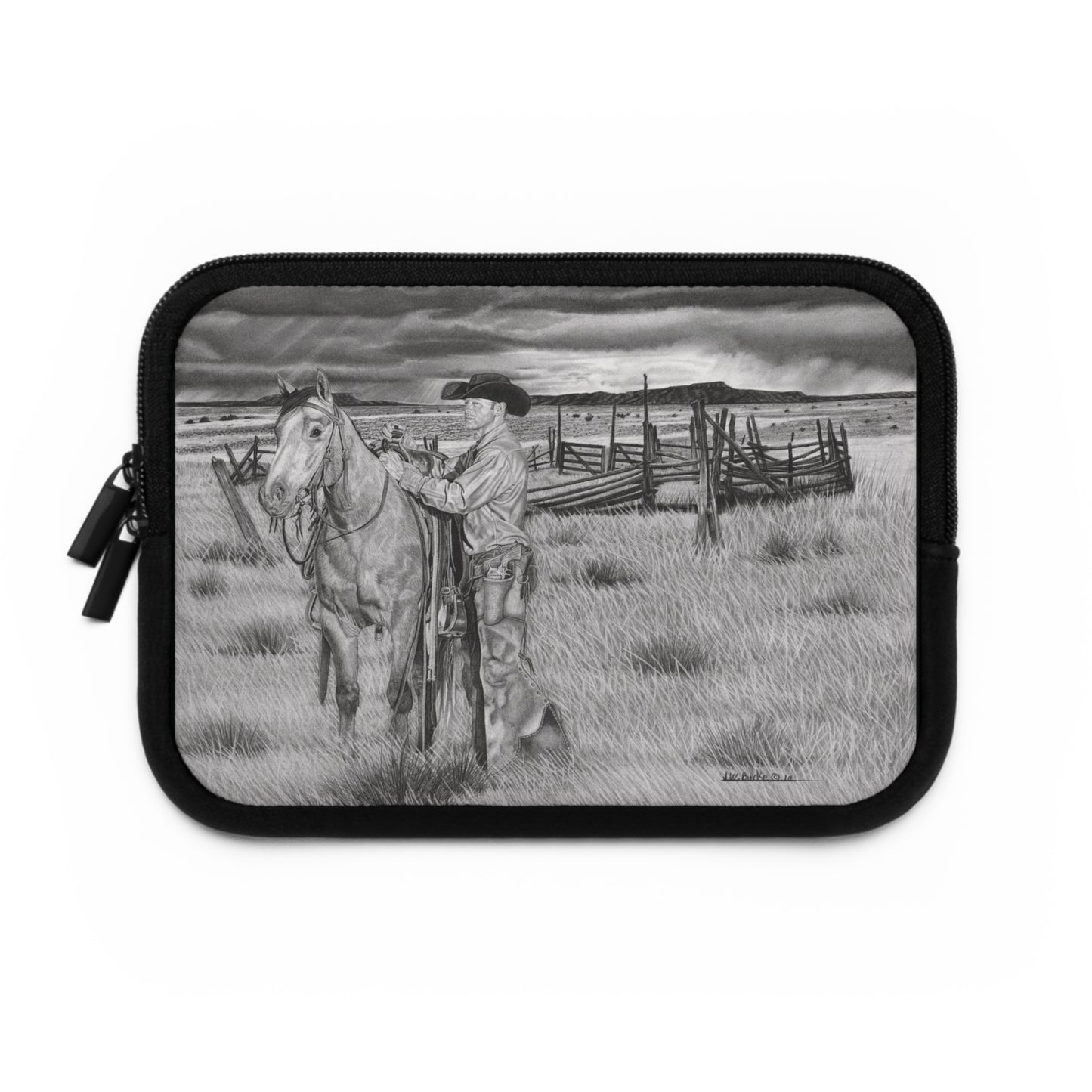 Laptop Sleeve, Western Cowpoke Case, Unique Gift for Ranch Lovers, Rodeo Accessories, Durable Tech Cover