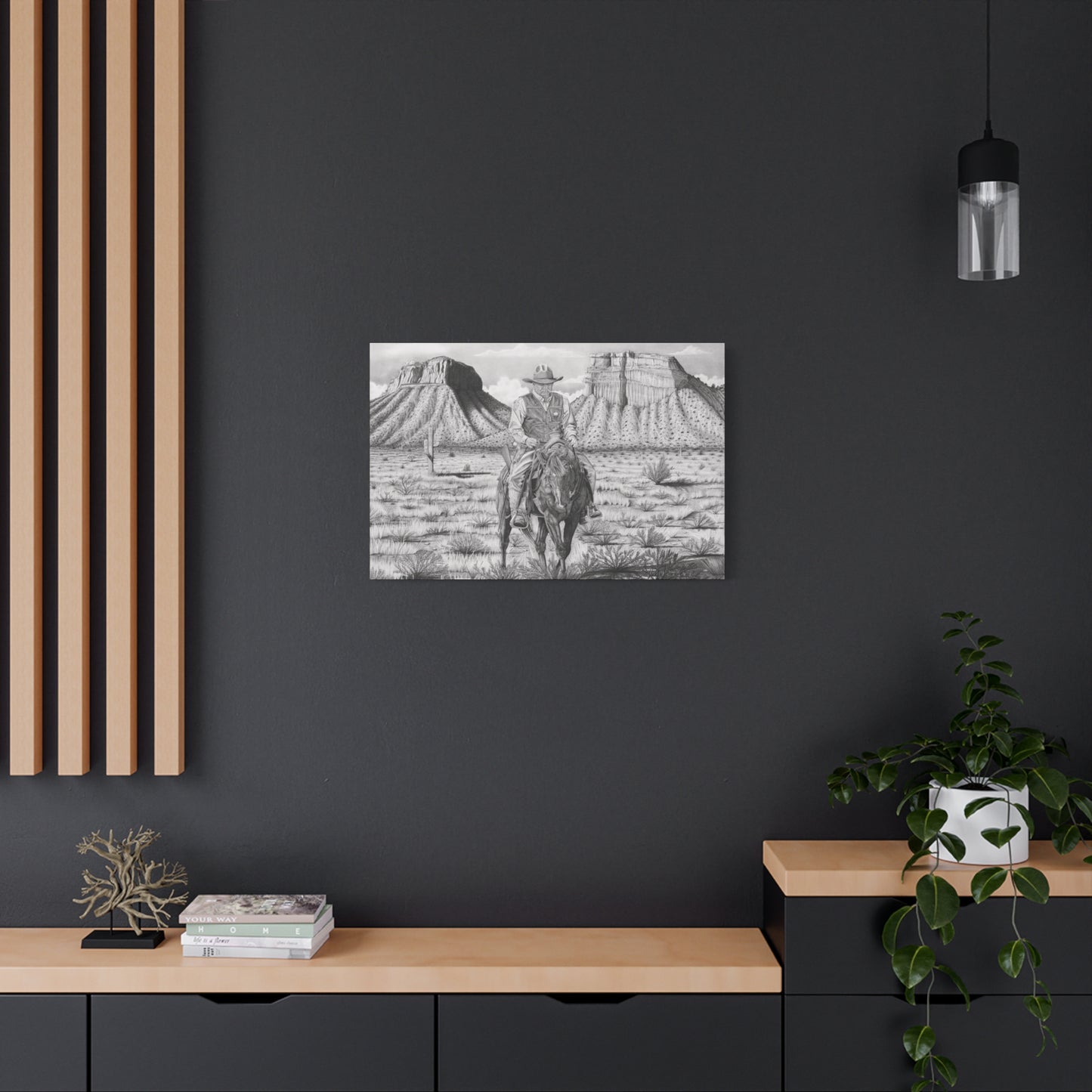 western art on canvas, home decor, farmhouse