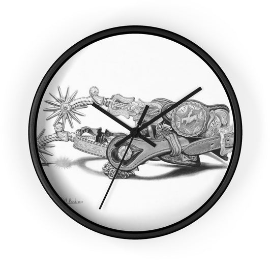 "Spurs"  Cowboy Wall Clock - Vintage Farmhouse Decor, Western Theme Timepiece, Country Home Accent, Horse Lover Gift, Unique Wall Art