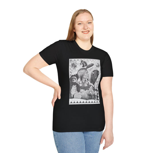 "Two Moon Apache Dream" Western Style T-Shirt