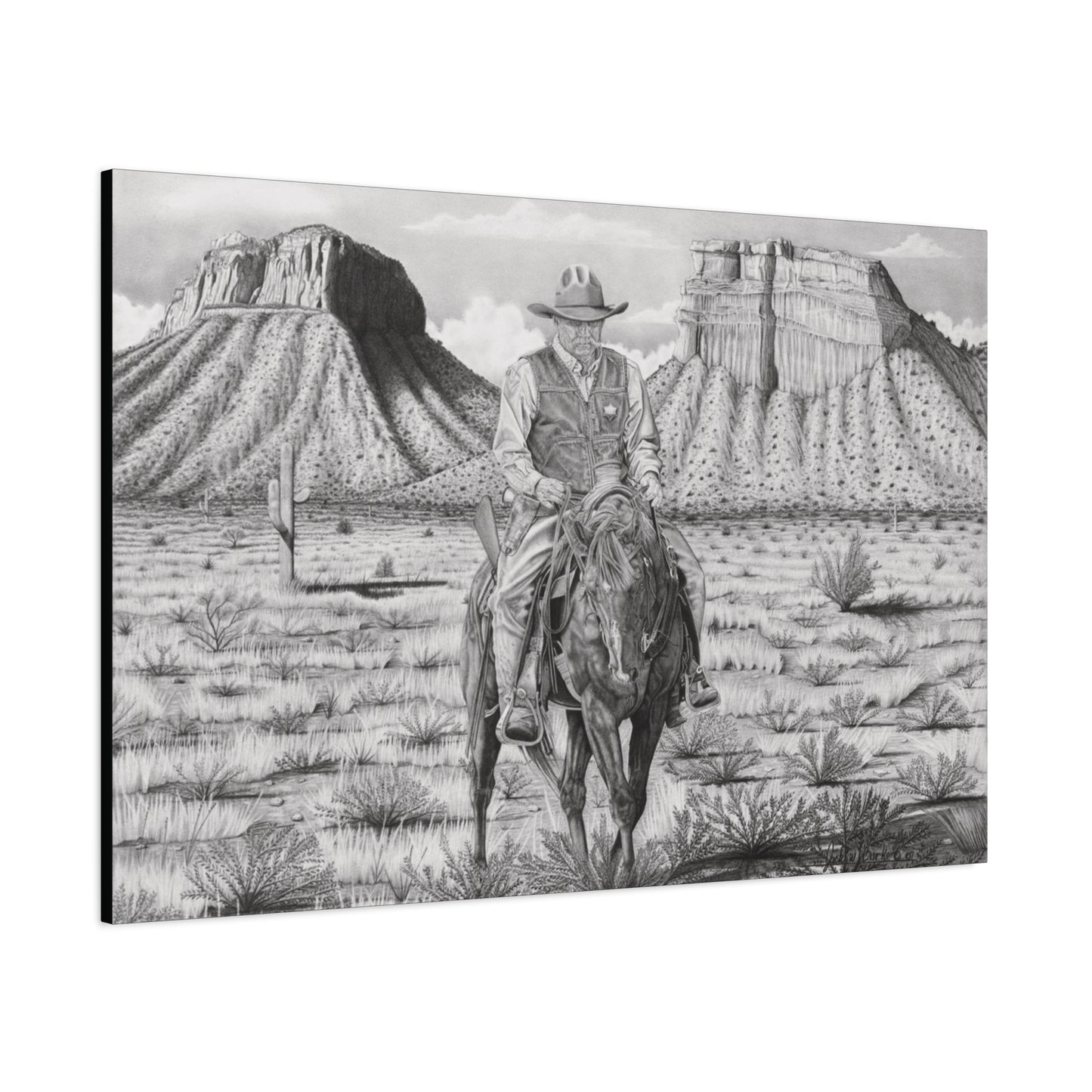 "On The Outlaw Trail" western art on canvas