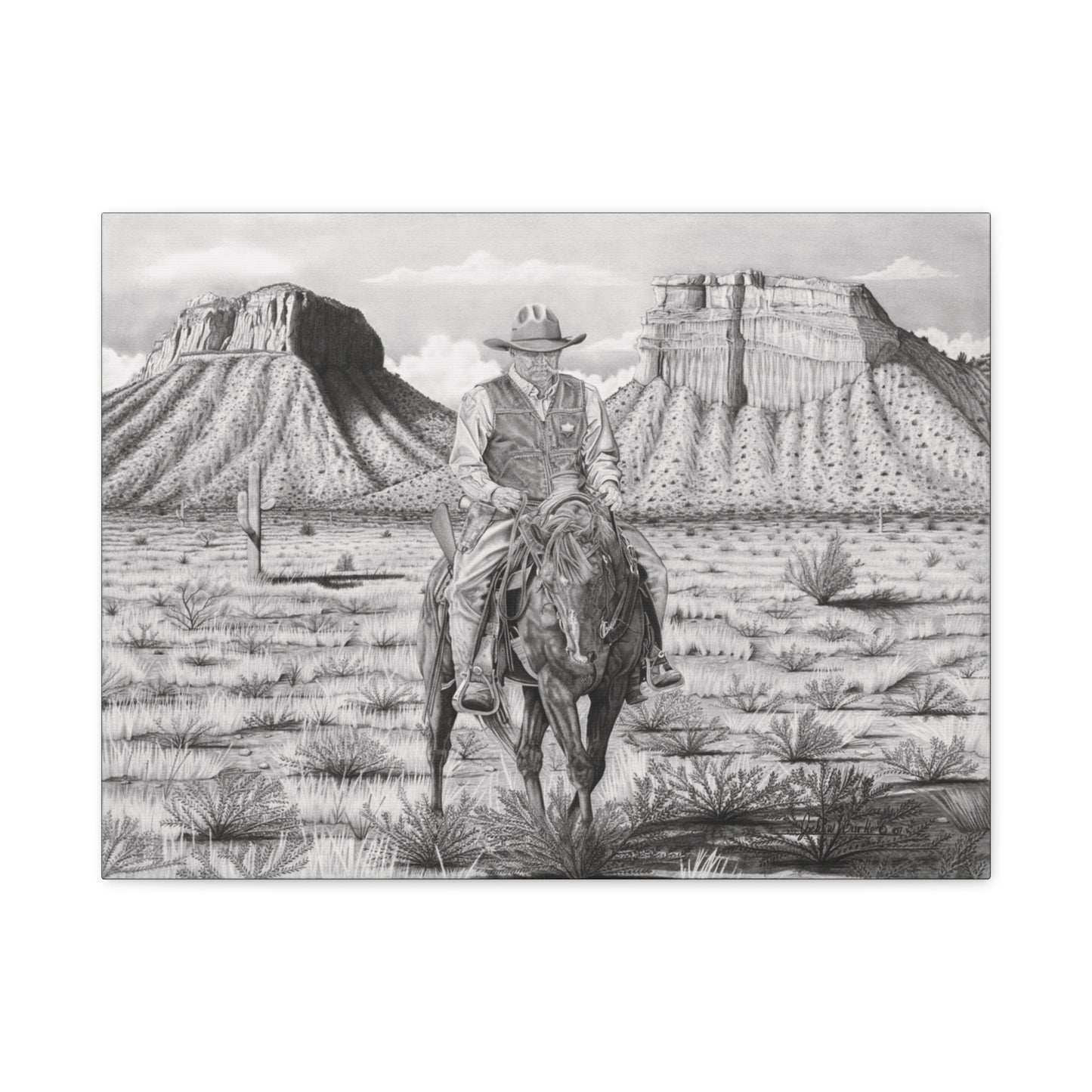 "On The Outlaw Trail" western art on canvas
