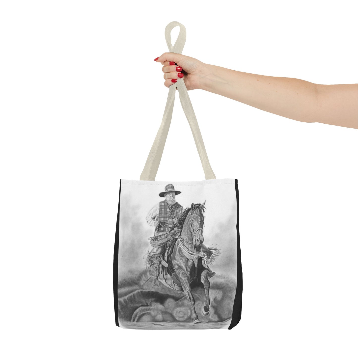 "Trouble  Up Ahead" Tote Bag, Western Style Shopping Tote, Equestrian Gift, Farmhouse Decor, Horse Lover Accessory