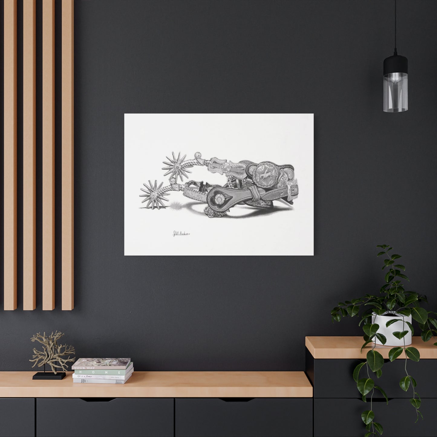 "Spurs " western art on canvas