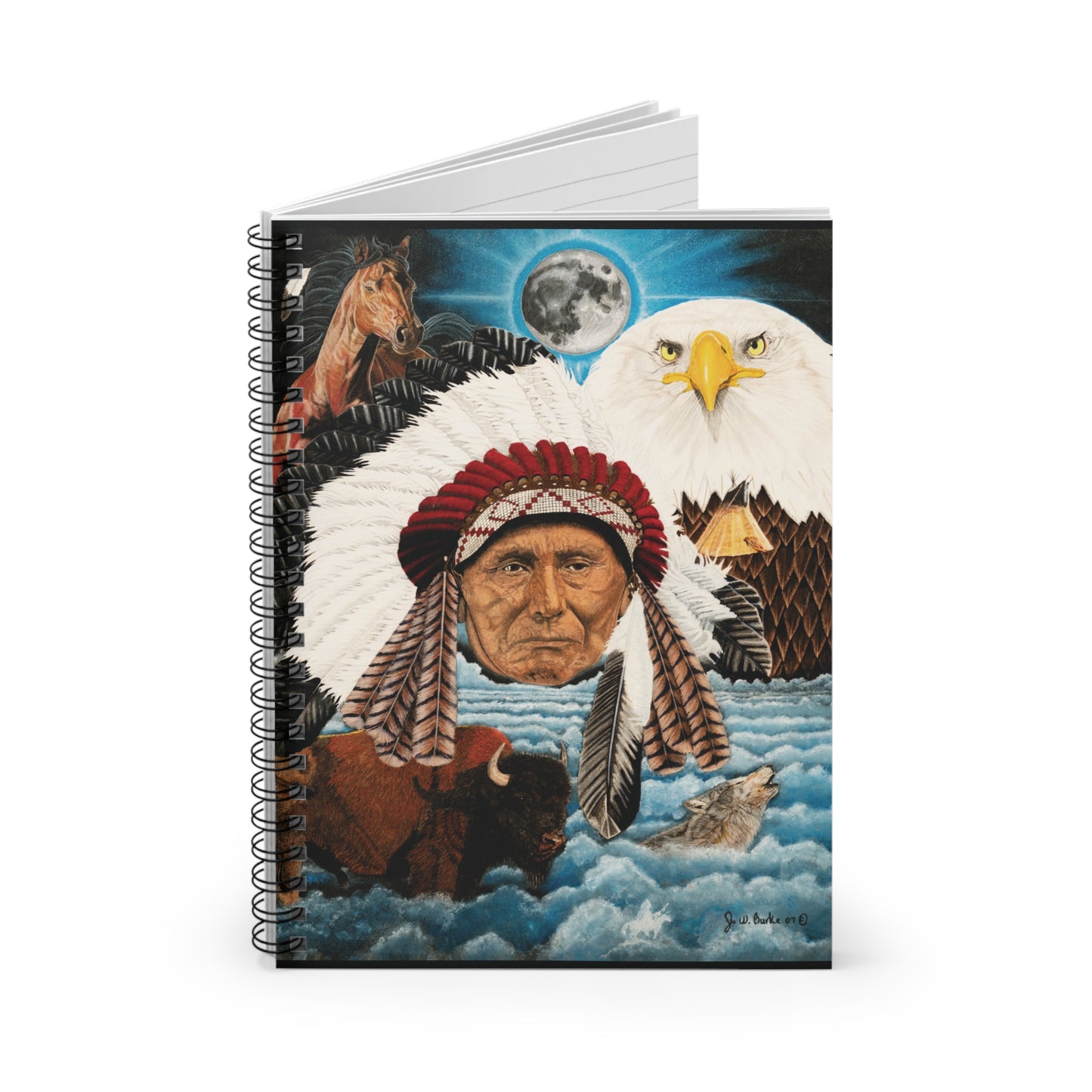 Spiral Notebook - Capturing the Spirit of the West, Journal for Equestrian Lovers, Western Art Gift, Cowpoke Writing Pad