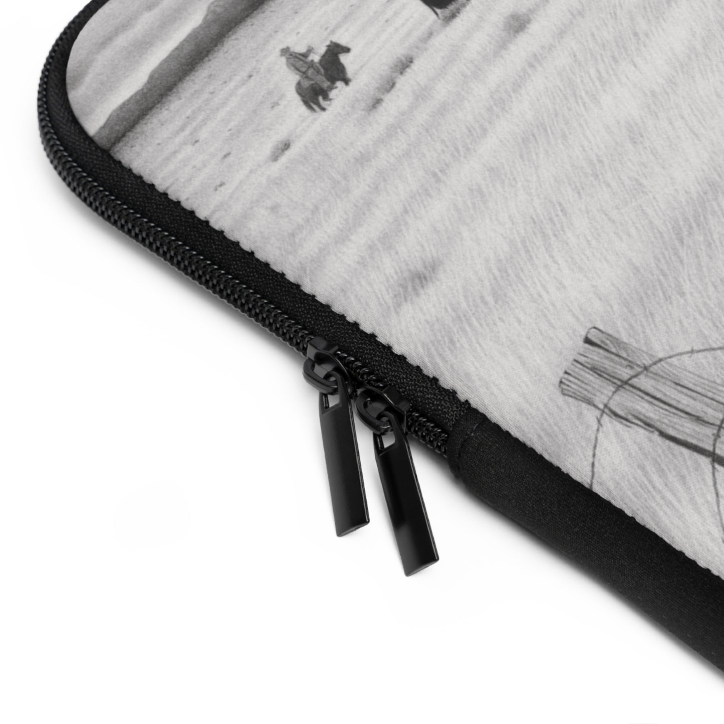"The Passing Storm" Rustic Cowboy Laptop Sleeve, Western Cowpoke Case, Unique Gift for Ranch Lovers, Rodeo Accessories, Durable Tech Cover