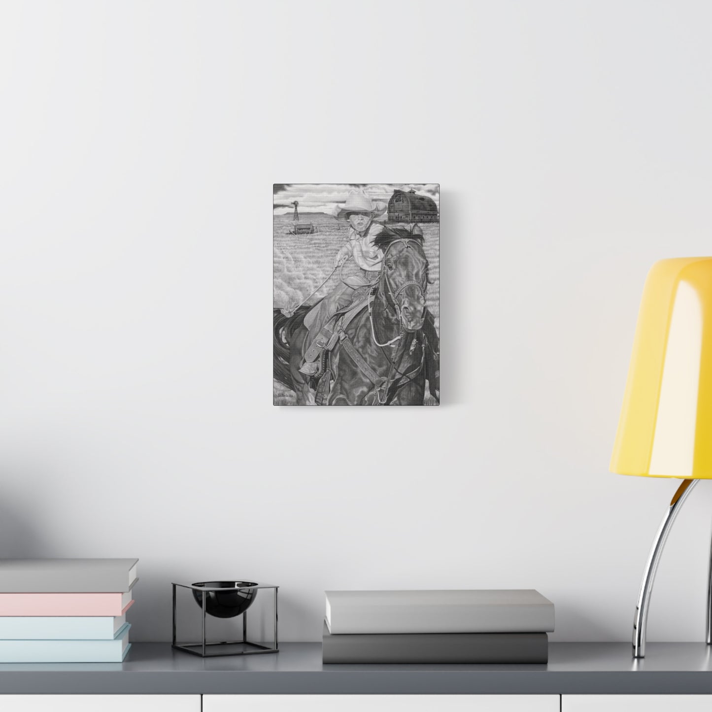 western art on canvas, home decor, farmhouse