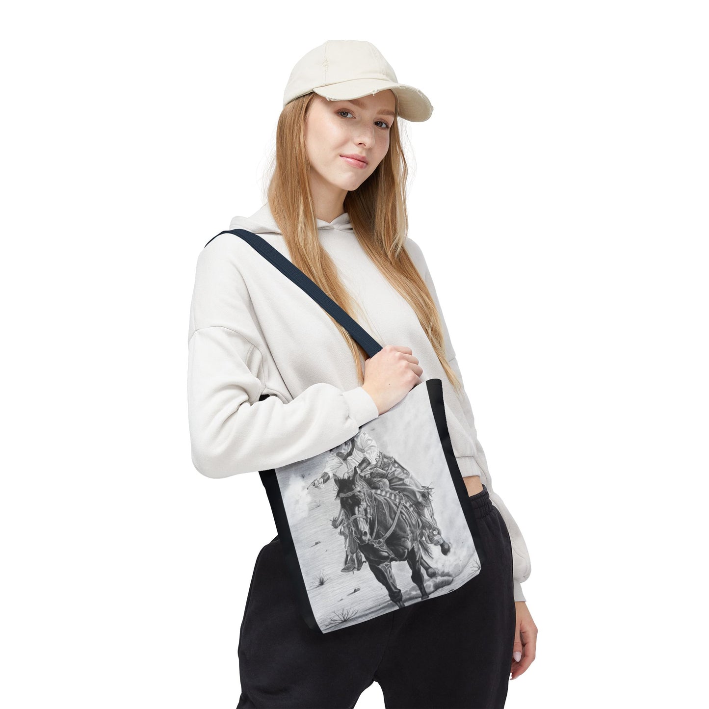"Wild Bill Rides Again " Tote Bag, Western Style Shopping Tote, Equestrian Gift, Farmhouse Decor, Horse Lover Accessory