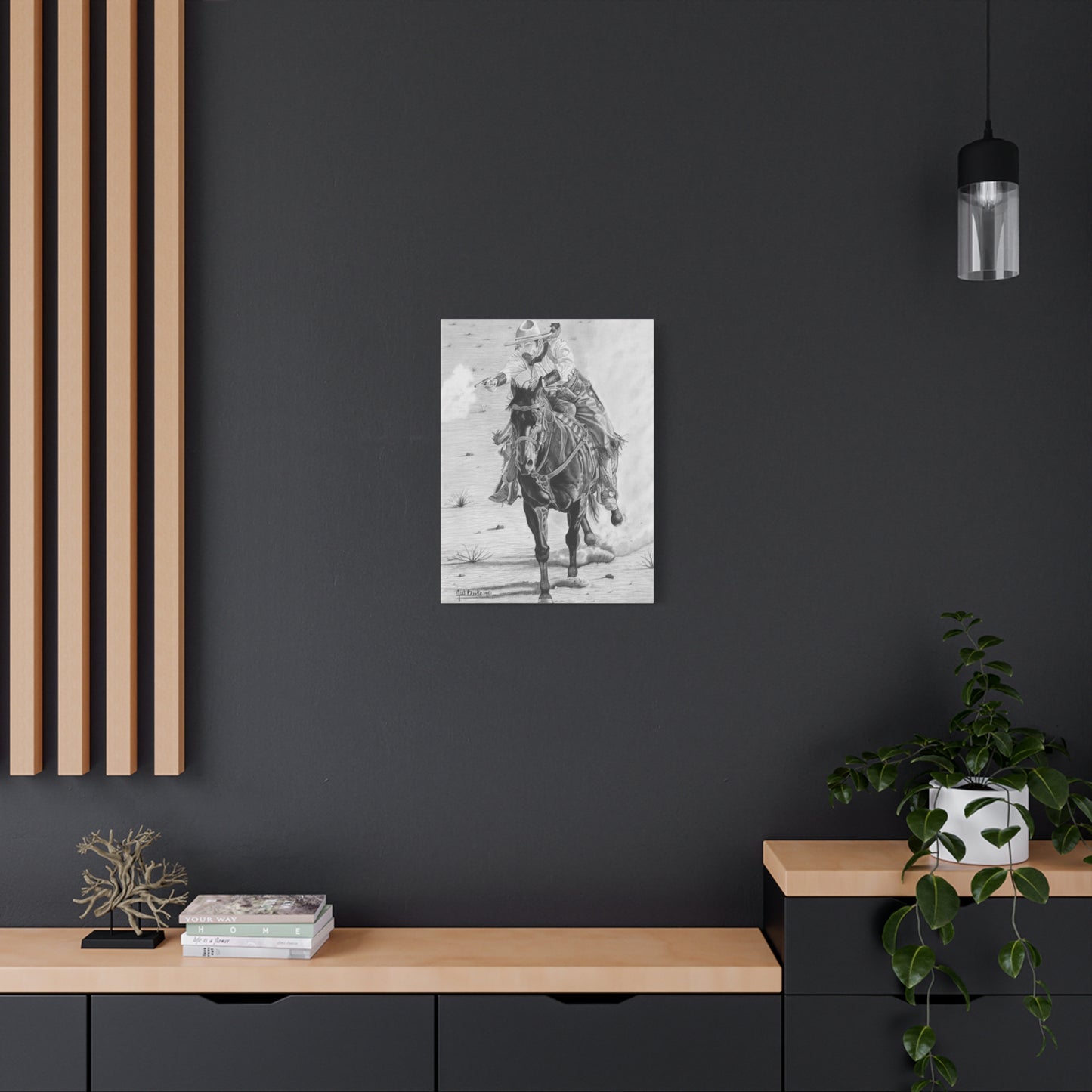 "Wild Bill Rides Again"  western art on canvas