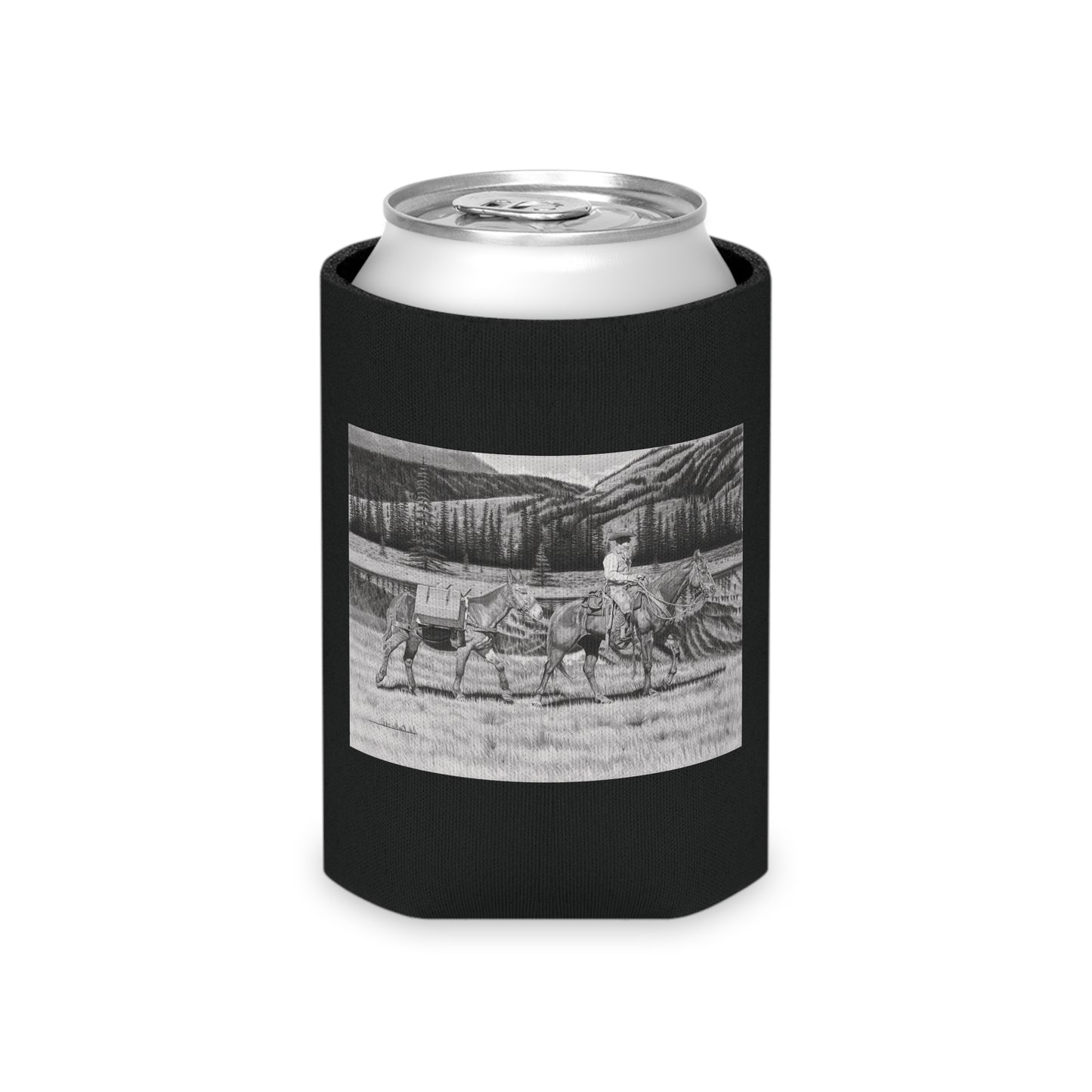 "Stil Day on The Trail "  Rustic Cowboy Can Cooler, Western Beverage Sleeve, Outdoor Party Gear, Country-Themed Drink Holder, Ideal for BBQs & Tailgates