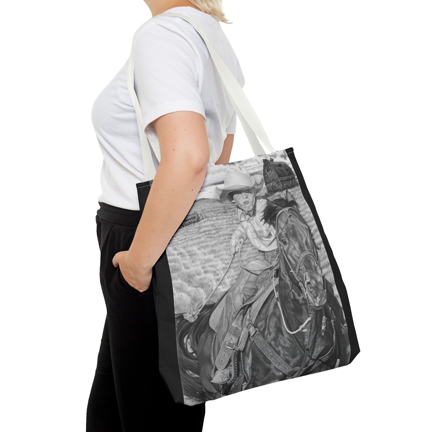 Tote Bag, Western Style Shopping Tote, Equestrian Gift, Farmhouse Decor, Horse Lover Accessory