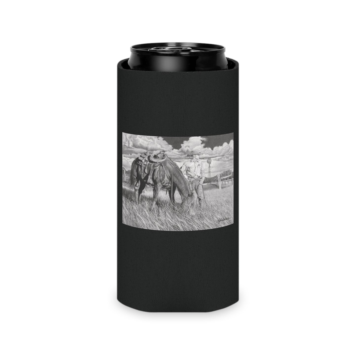 Young Cowboy Dream, Rustic Cowboy Can Cooler, Western Beverage Sleeve, Outdoor Party Gear, Country-Themed Drink Holder, Ideal for BBQs & Tailgates