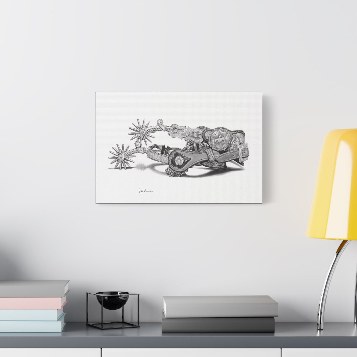 "Spurs " western art on canvas