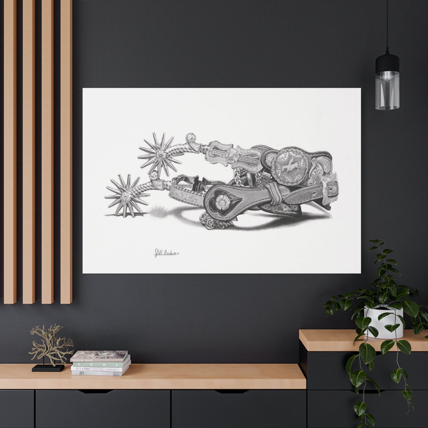 "Spurs " western art on canvas