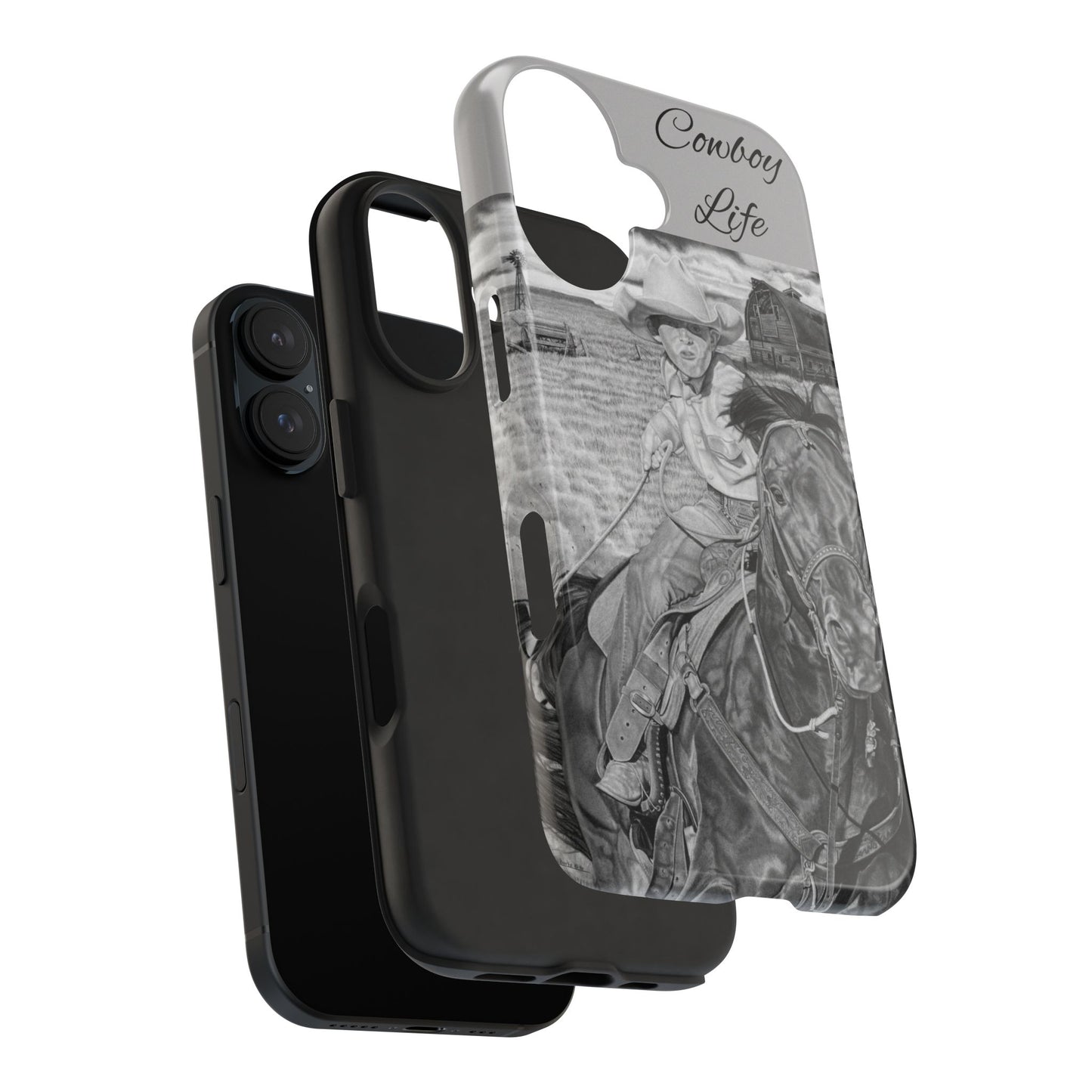 Phone Cases, Cowboy Design, Tough Protection, Gift for Him, Ranch Decor, Durable Style
