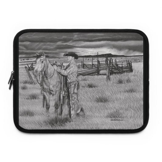 "The Coming Storm" Rustic Cowboy Laptop Sleeve, Western Cowpoke Case, Unique Gift for Ranch Lovers, Rodeo Accessories, Durable Tech Cover