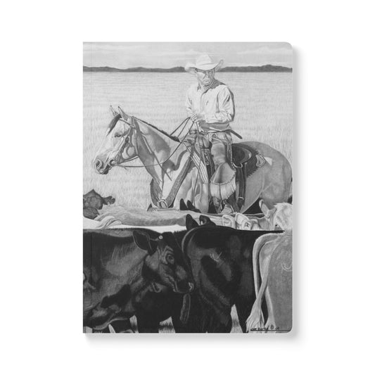 "Hot day on the Job" Native American Wildlife Softcover Journal, Notebook for Writing, Artistic Gift, Travel Journal, Eco-Friendly Stationery, Unique Artwork