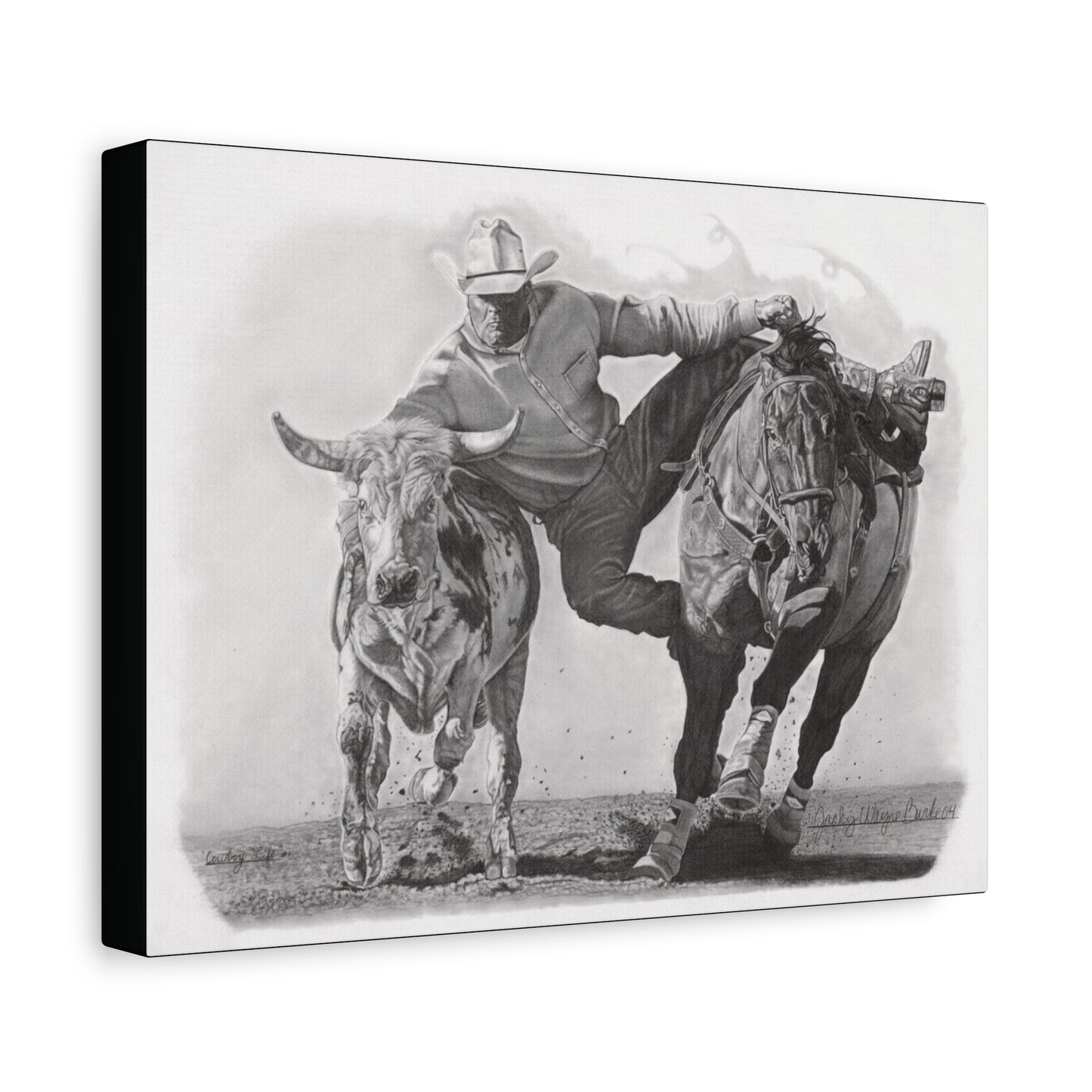 "Cowboy Life # 1 " western art on canvas.