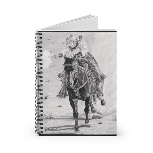 "Wild Bill Rides Again"   Espiral Notebook - Capturing the Spirit of the West, Journal for Equestrian Lovers, Western Art Gift, Cowpoke Writing Pad, [...]