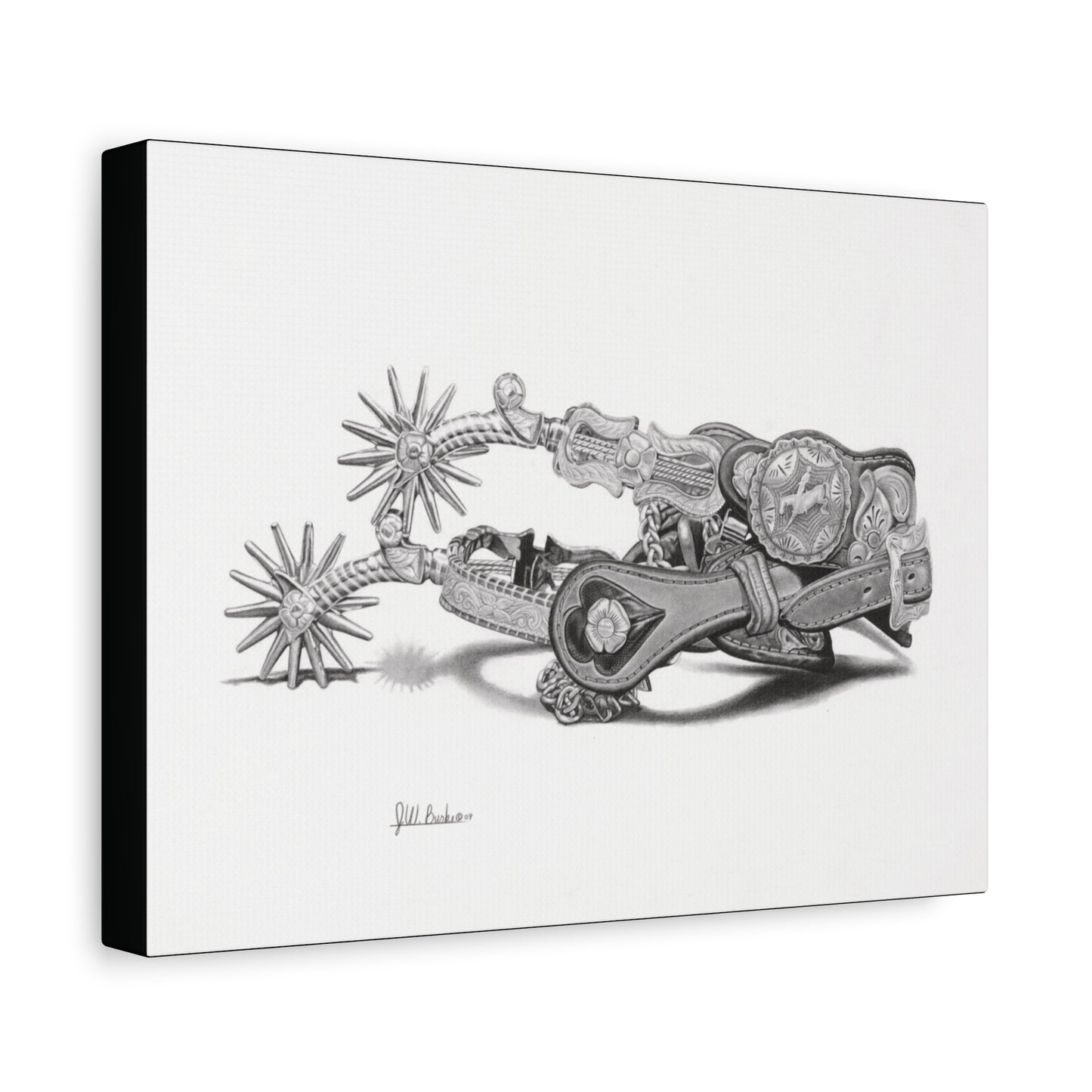 "Spurs " western art on canvas