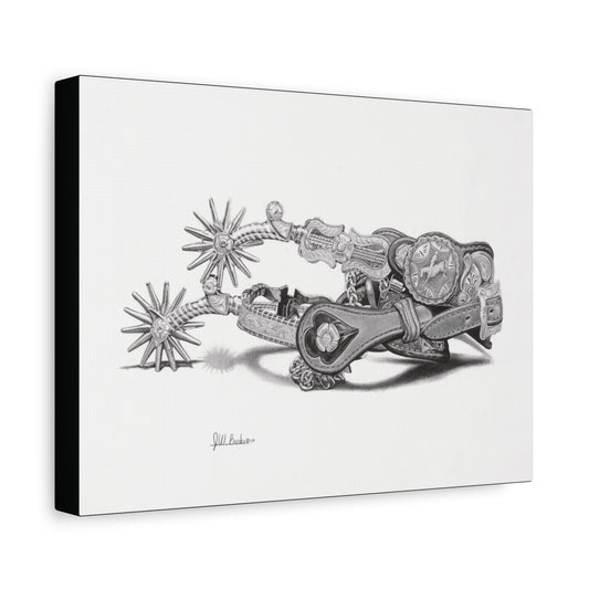 "Spurs " western art on canvas
