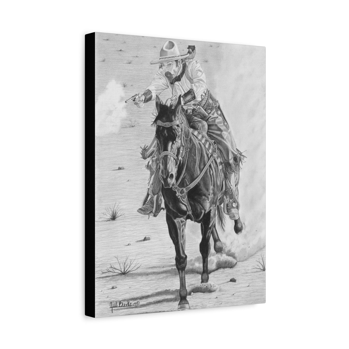 "Wild Bill Rides Again"  western art on canvas