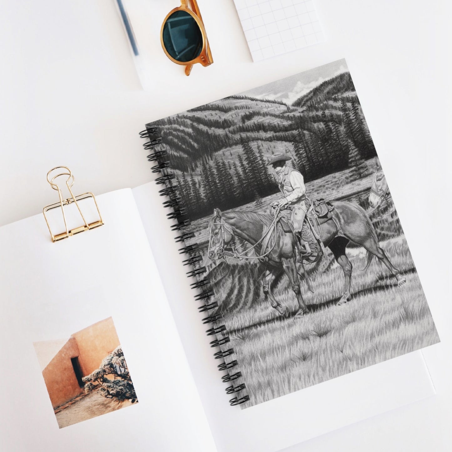 Spiral Notebook, Capturing the Spirit of the West, Journal for Equestrian Lovers, Western Art Gift, Cowpoke Writing pad