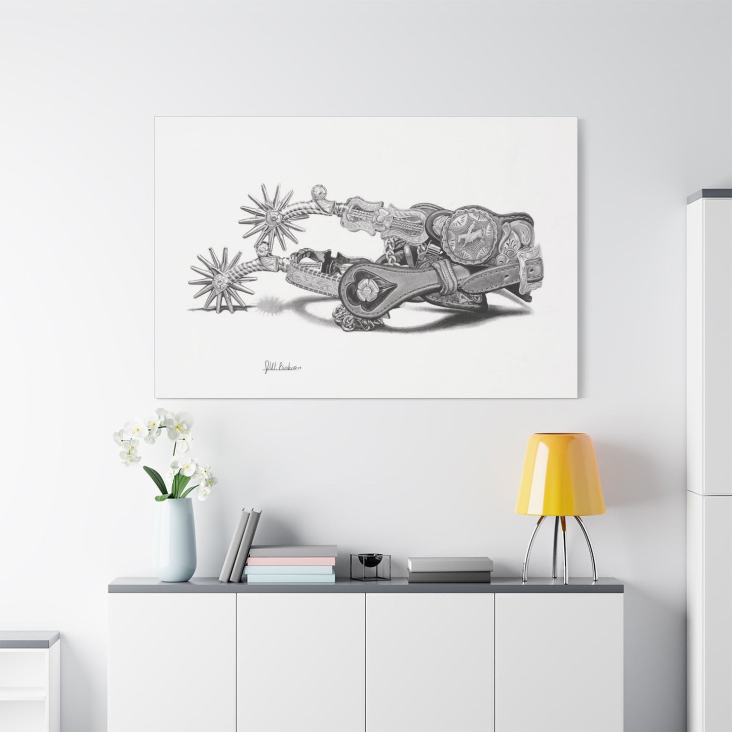 "Spurs " western art on canvas