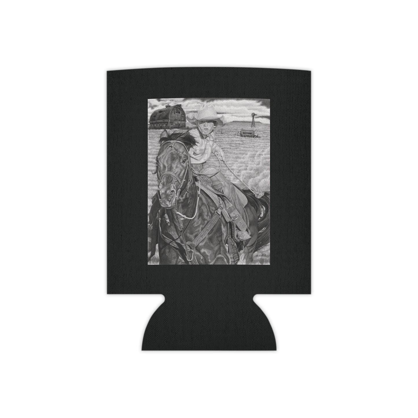 Can Cooler, Western Beverage Sleeve, Outdoor Party Gear, Country-Themed Drink Holder, Ideal for BBQs & Tailgates