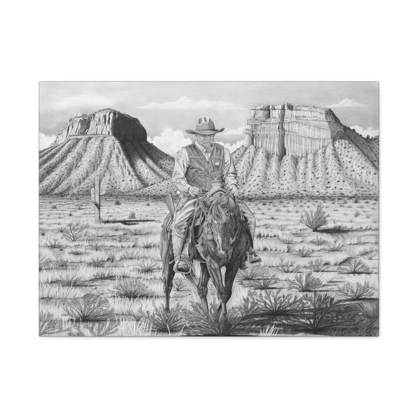 "On The Outlaw Trail" western art on canvas