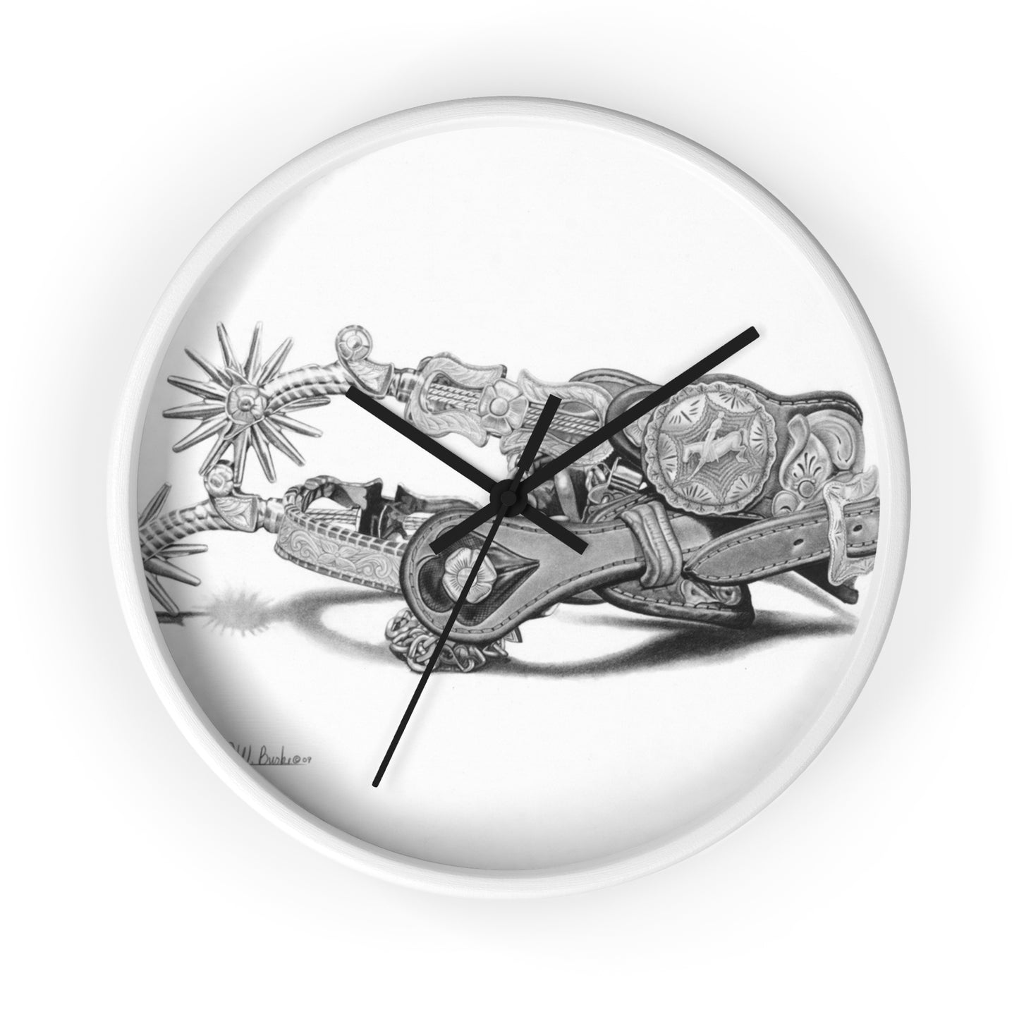 Wall Clock, Vintage Farmhouse Decor, Western Theme Timepiece, Country Home Accent, Horse Lover Gift, Unique Wall Art