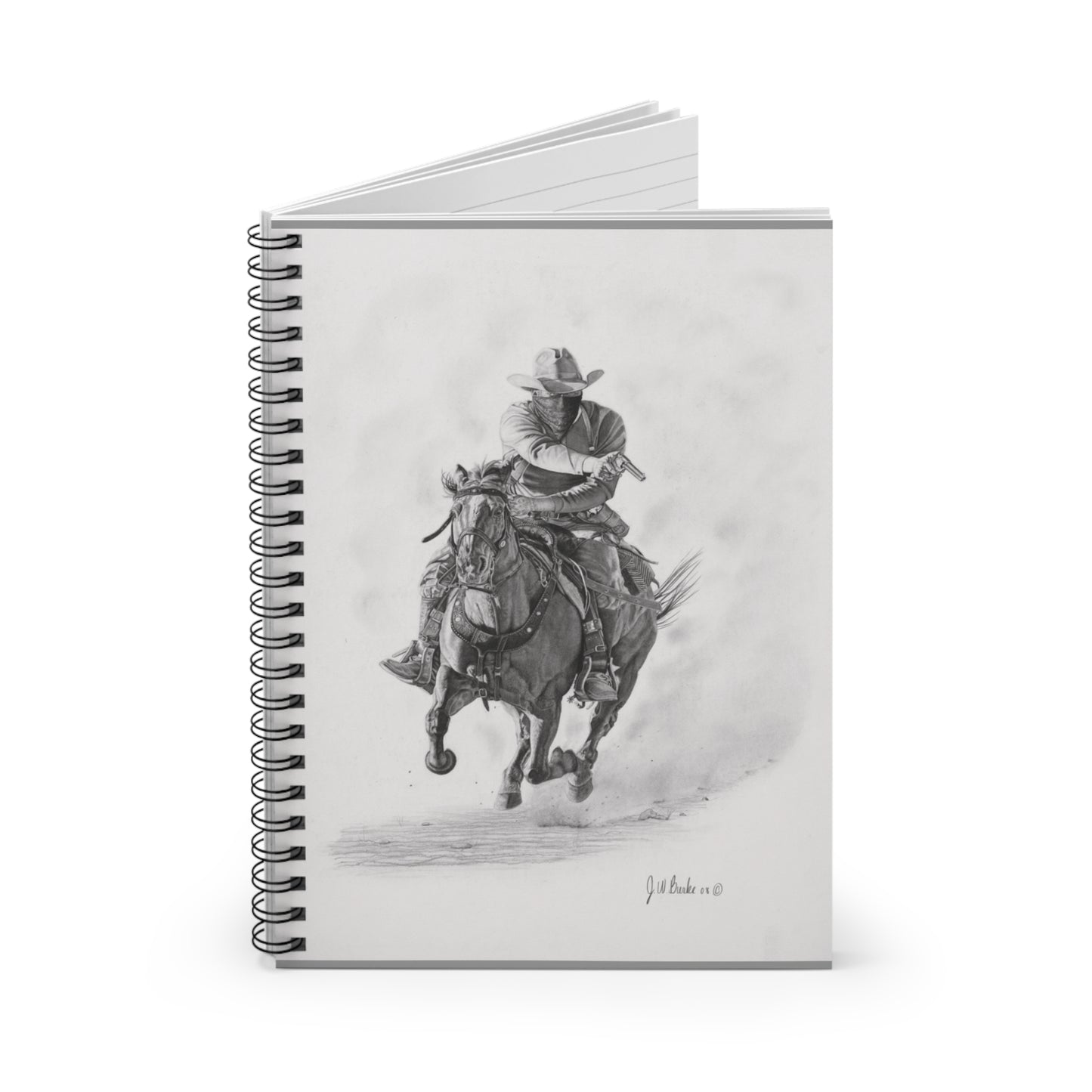 Spiral Notebook, Capturing the Spirit of the West, Journal for Equestrian Lovers, Western Art Gift, Cowpoke Writing Pad
