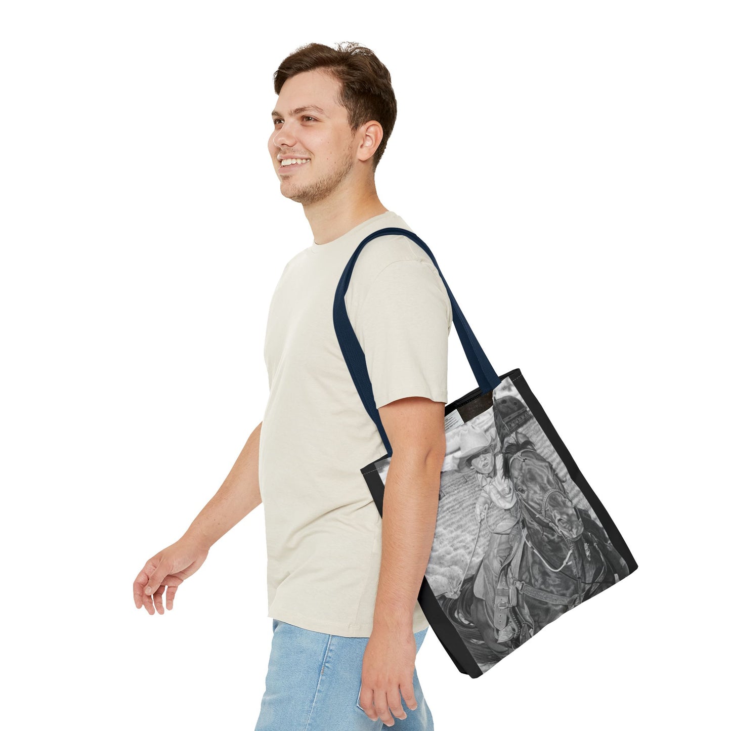 Tote Bag, Western Style Shopping Tote, Equestrian Gift, Farmhouse Decor, Horse Lover Accessory