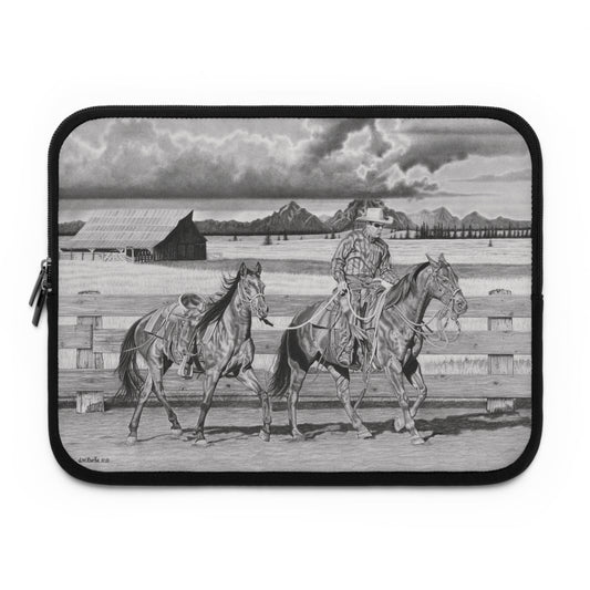 "The Gift Named Storm" Rustic Cowboy Laptop Sleeve, Western Cowpoke Case, Unique Gift for Ranch Lovers, Rodeo Accessories, Durable Tech Cover