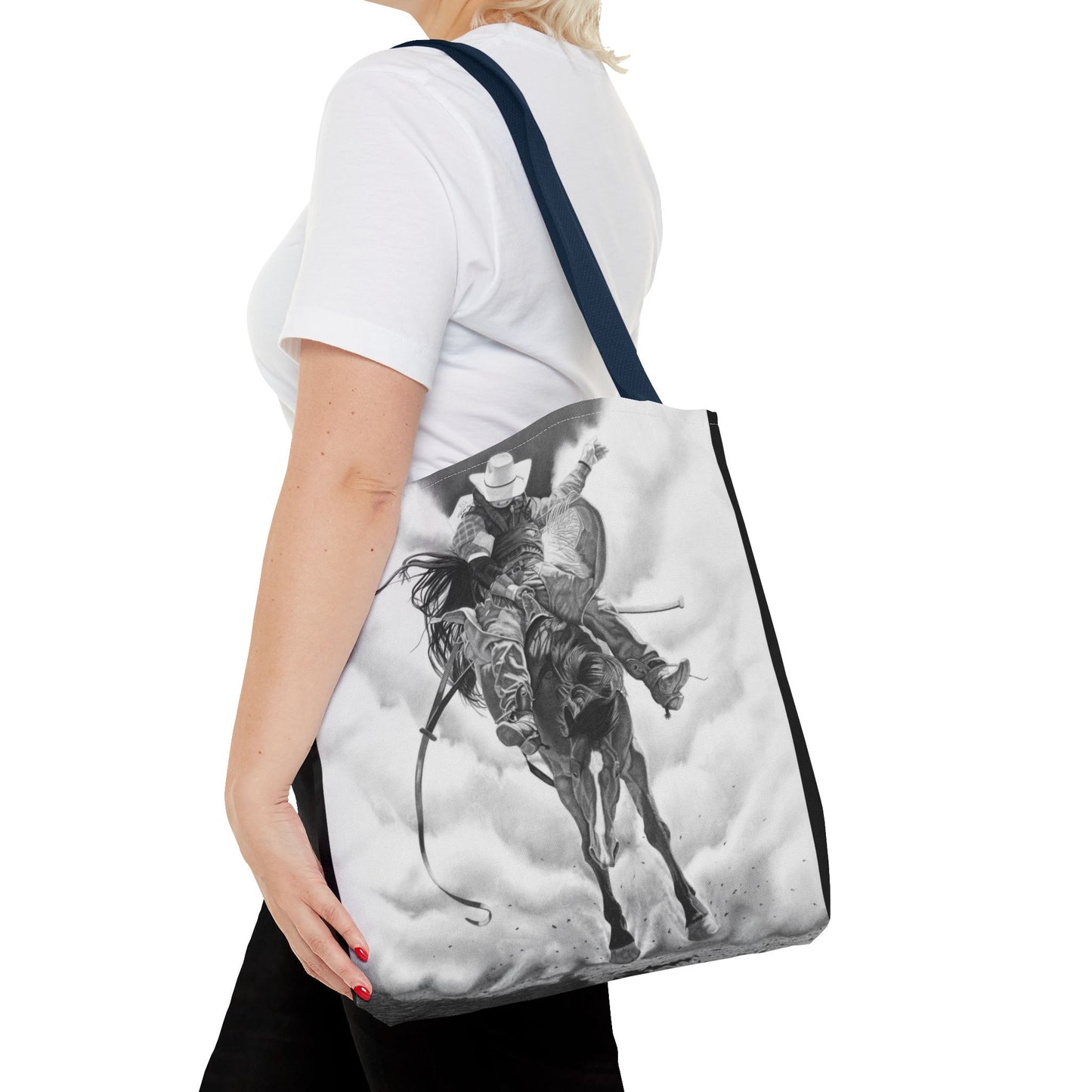 "Storm a Brewing"  Tote Bag, Western Style Shopping Tote, Equestrian Gift, Farmhouse Decor, Horse Lover Accessory