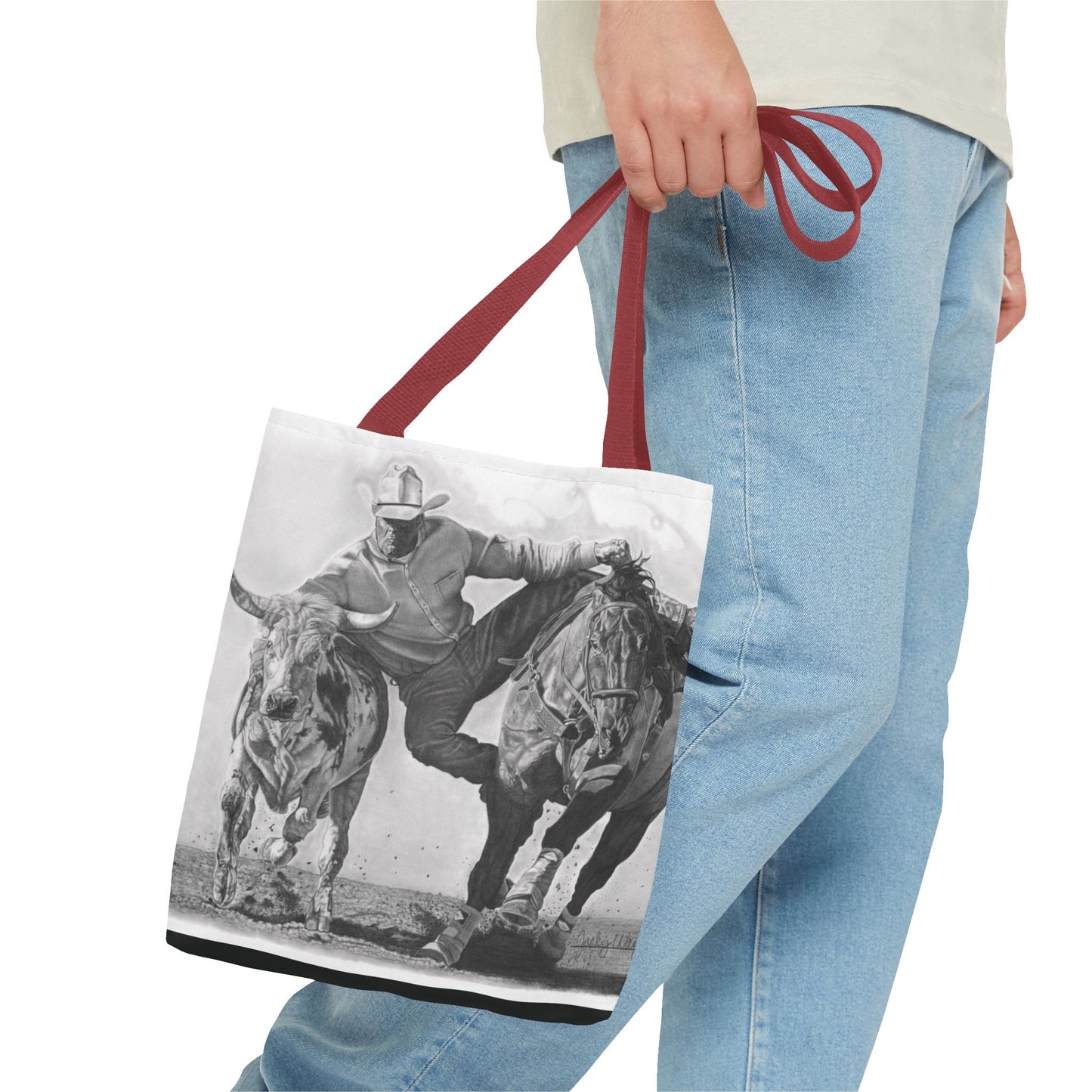 "Cowboy Life #1 " Tote Bag, Western Style Shopping Tote, Equestrian Gift, Farmhouse Decor, Horse Lover Accessory
