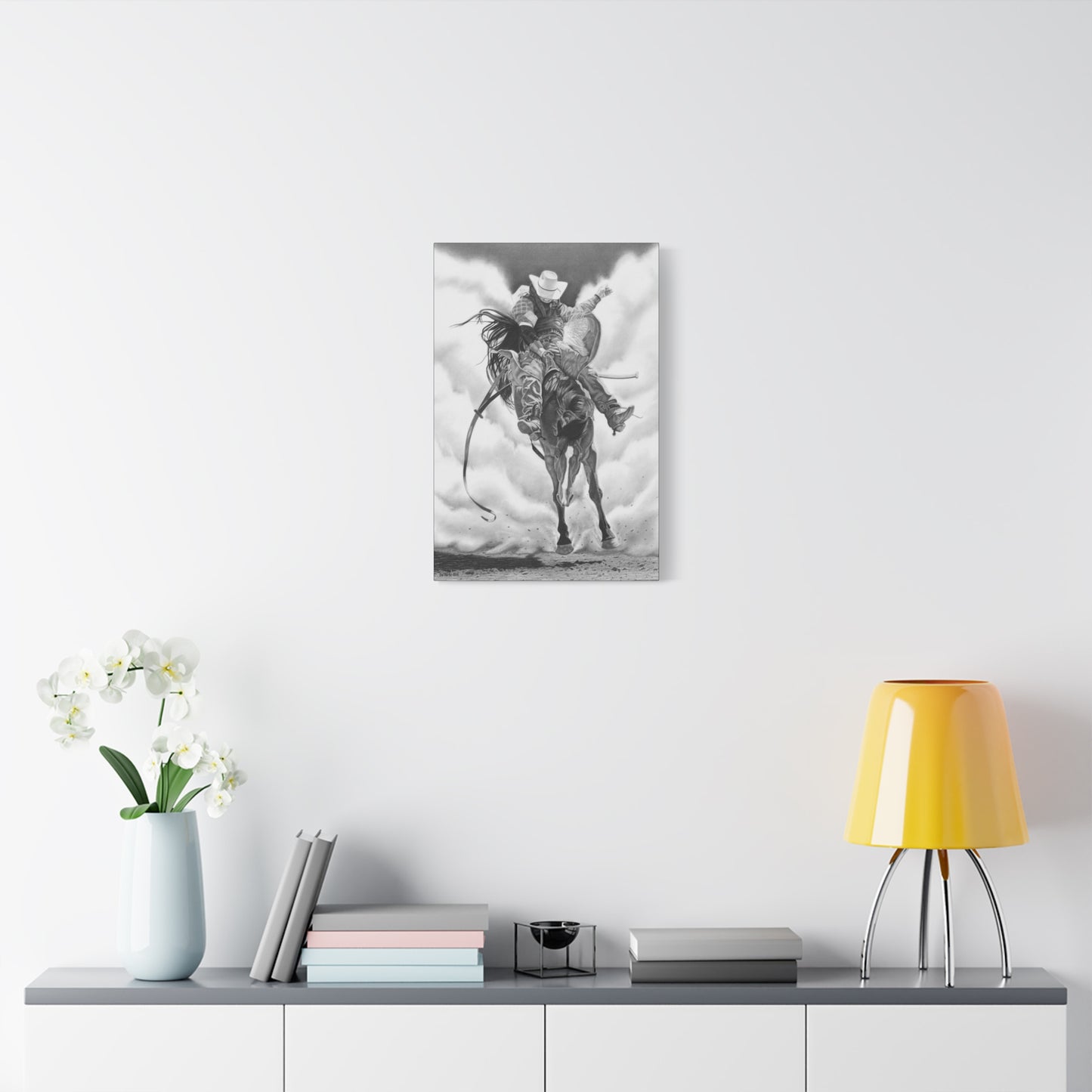 Art on canvas, western style, farmhouse
