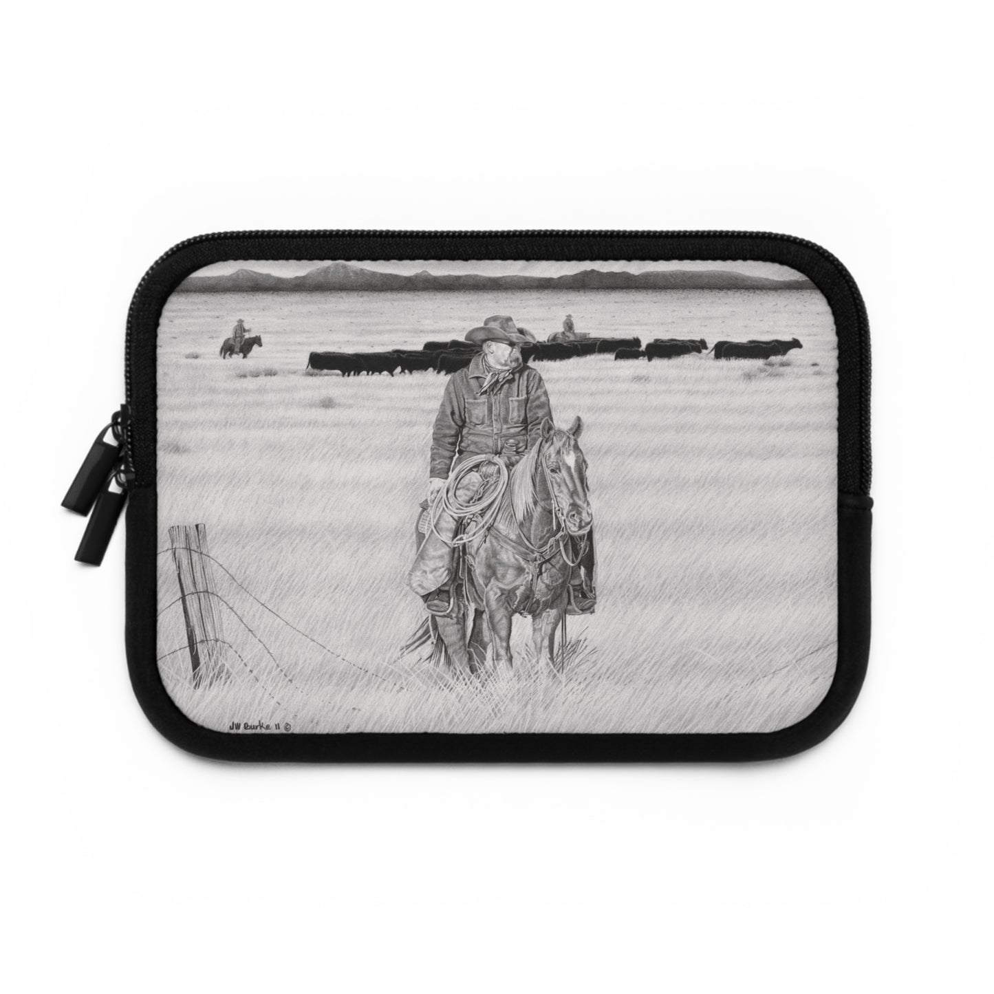 Laptop Sleeve, Western Cowpoke Case, Unique Gift for Ranch Lovers, Rodeo Accessories, Durable Tech Cover