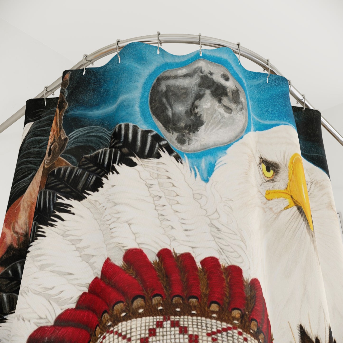 Shower Curtain Native American, western style, farmhouse Bathroom Decor