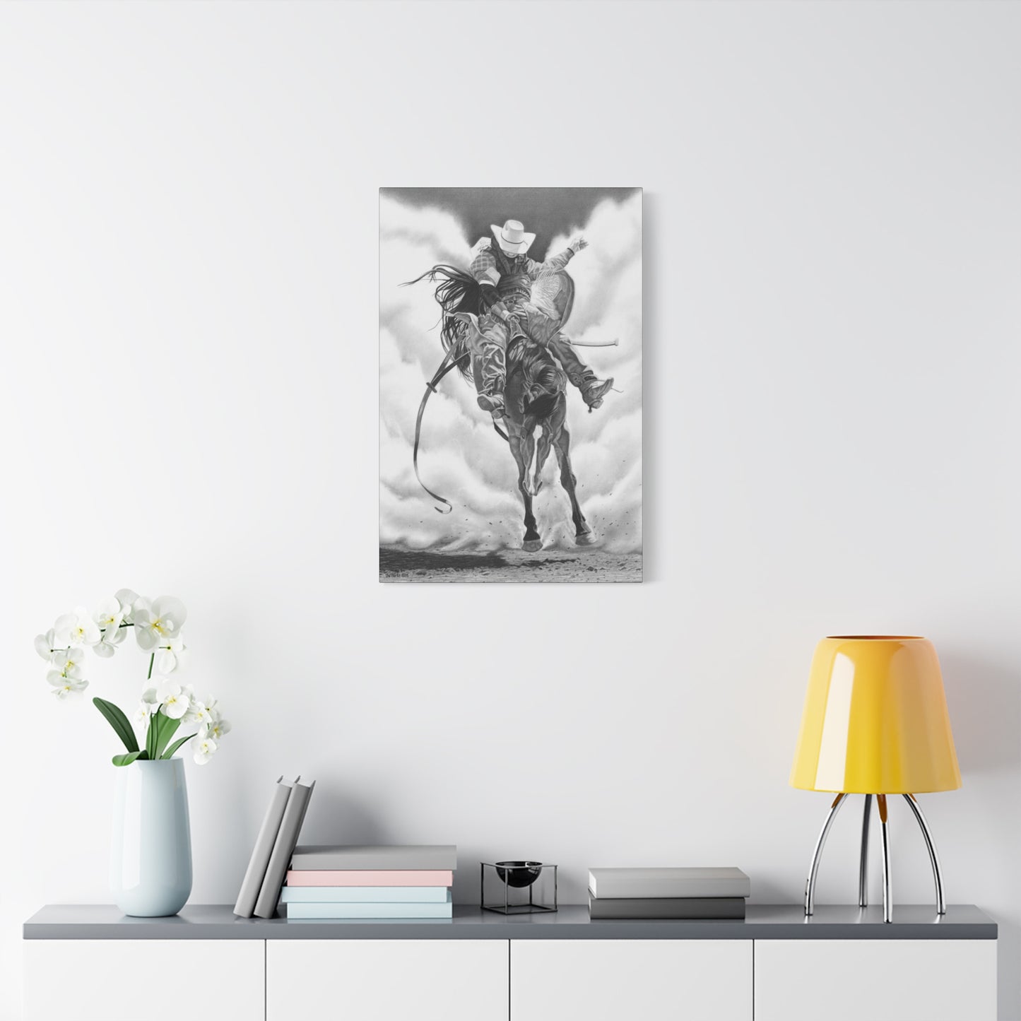 Art on canvas, western style, farmhouse