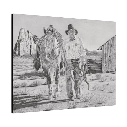 " On THe Trail of Outlaw" Canvas Art